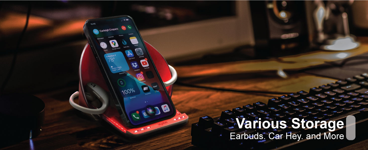 VogDUO iPhone 12 Premium Genuine Leather Stand